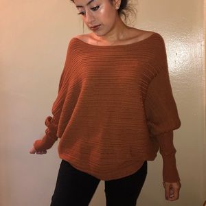 Oversized Orange Fall Sweater